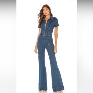 Show Me Your MuMu Blue Denim Jumpsuit